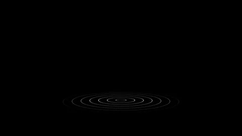 Animated glowing three-dimensional radio wave on dark background. 動画素材 335813628