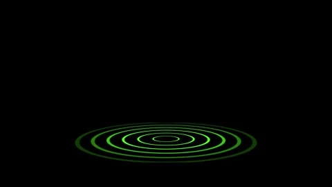 Animated glowing three-dimensional radio wave on dark background. 動画素材 335813631