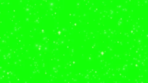 Animated glowing white stars floating across bright green screen background Stock Footage 345330462
