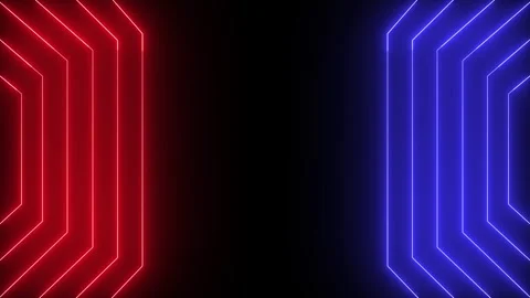 Animated glowing yellow color wave neon lines on isolated black background Stock Footage 299566929