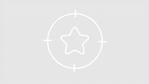 Animated goal aim white line icon Stock Footage 346718561