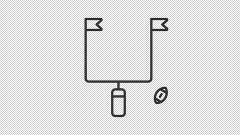Animated goal post icon Stock Footage 267691006