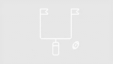 Animated goal post white icon Stock Footage 276527259
