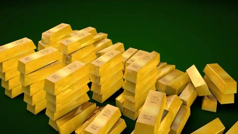 Animated Gold Bars Stock Footage 269317059