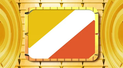 Animated gold circles background with frame Stock Footage 37461049