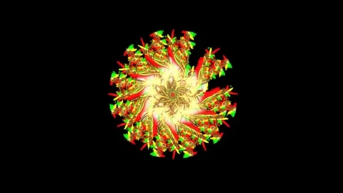 Animated Gold Flower Video stock 77156221