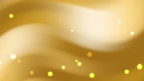 Animated gold gradient background with blurred waves and sparkling bokeh Stock Footage 327837222