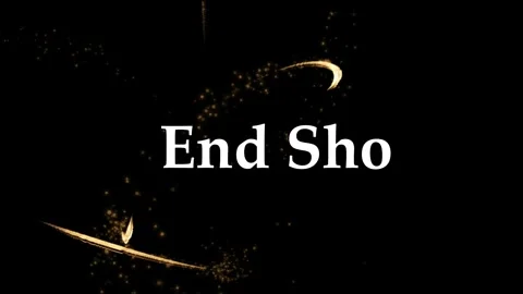 Animated gold light trails with dynamic text overlays on a deep black background Stock Footage 338381966