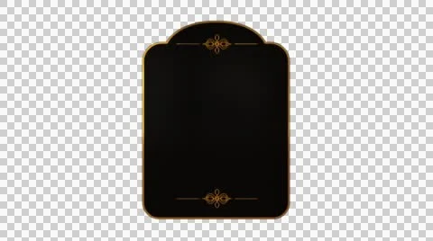 Animated Gold Vintage Label With Alpha 01 Видео 51780452