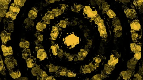 Animated golden waves on black background. Loop animation Stock Footage 159946153