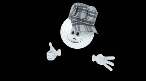 Animated Golf Ball Character 库存影片 53181058