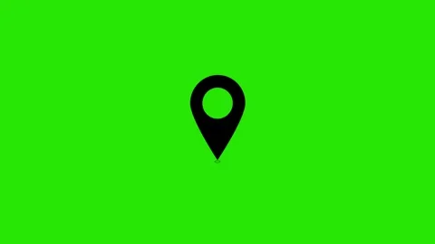 Animated GPS navigation icon on a green background Stock Footage 310220210