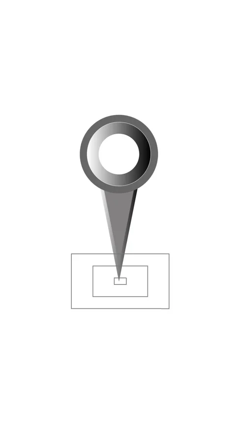 Animated gps pointer icon navigation interface element vertical video. Gps .. Video stock 321628087