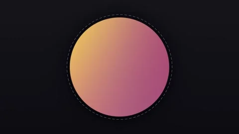 Animated gradient inside a circle window on charcoal background animated 库存影片 348282727