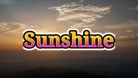 Animated gradient text overlay on scenic mountain sunrise background with Stock Footage 343810467