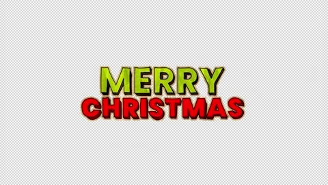 Animated graffiti Merry Christmas greetings. Stock Footage