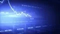 Animated graph and chart in futuristic screen HD Footage