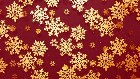 Animated graph festive background with many golden snowflakes scattered  Stock Footage 311814679