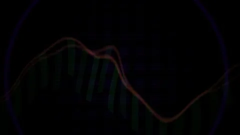 Animated graph lines moving smoothly downward. Stock-Footage 335104409