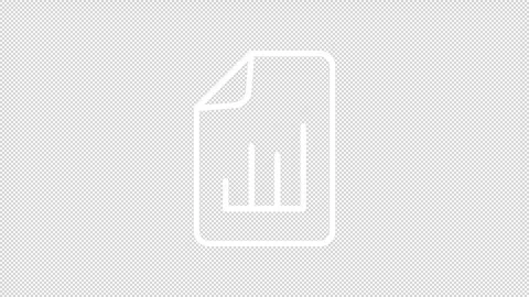 Animated graph on paper sheet white line icon Stock Footage 333747754