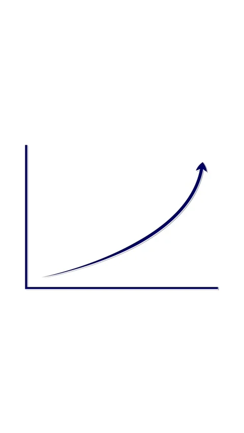 Animated graph showing upward trend and growth with arrow indicating progre.. Vídeos de archivo 338210428