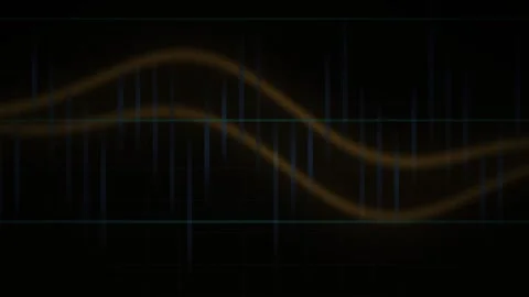 Animated graph with wavy lines rising. Stock Footage 335104423