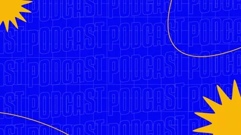 Animated Graphic Background with Podcast Text and Moving Shapes Vidéo 331319116