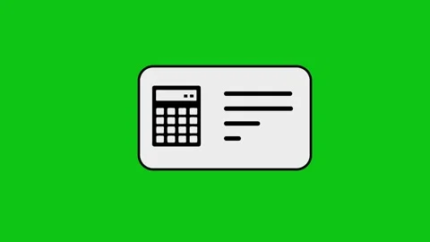 Animated graphic of calculator icon with checklist appearing on digital scr.. Stock Footage 346497248
