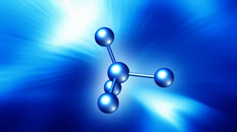 Animated Graphic Featuring a Molecule Stock Footage 49474174