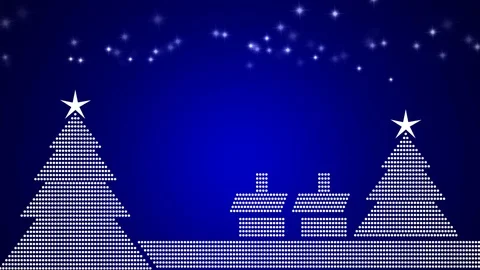 Animated graphic lighting virtual Christmas tree with star symbol Video stock 83079159