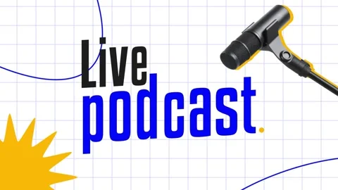 Animated Graphic for Live Podcast with Microphone Vidéo 331319829