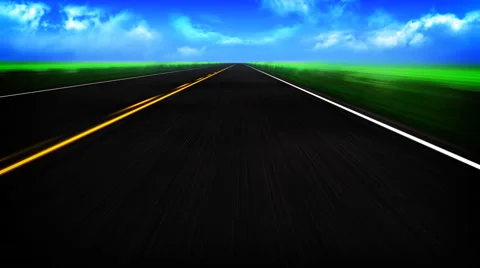 Animated Graphic of a Road Stock Footage 49482855