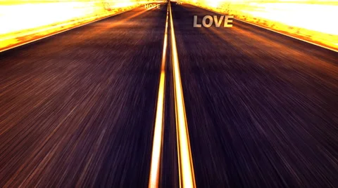 Animated Graphic of a Road with Words Stock Footage 49483002