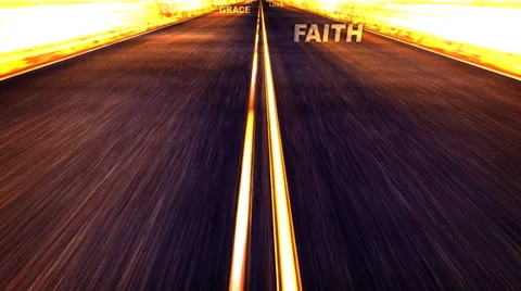 Animated Graphic of a Road with Words Stock Footage 49483018