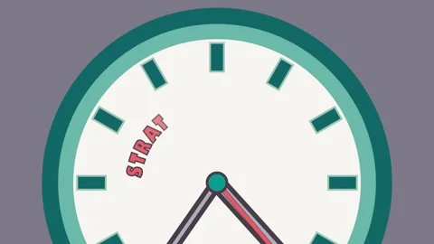 An animated graphic showing a clock face where the words strategy VS tactics Stock Footage 332319217