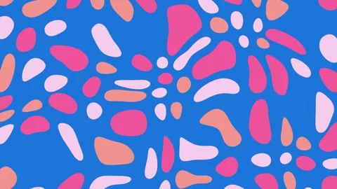 The animated graphics repeat the pattern with scattered hearts and bright splash Stock Footage 274262743