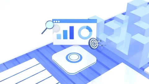 Animated Graphs And Icons Representing Data Analytics. 動画素材 297166086