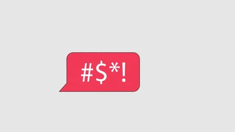Animated grawlix in speech bubble Stock Footage 238463002