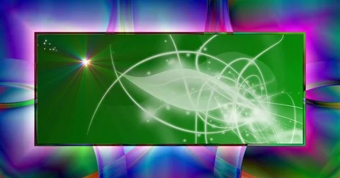 Animated green abstract glowing background with lensflare object. Stock Footage 73443340