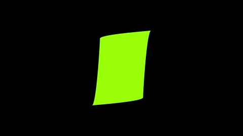 Animated Green Abstract Line Morphing Into Square Loop Video stock 347146318