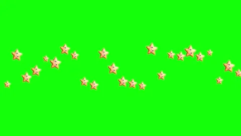 Animated Green and Black Star and Screen Green Screen Video stock 339444044