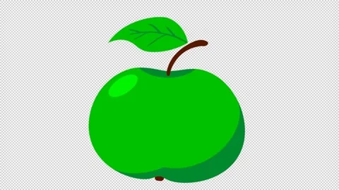 Animated green apple. Stock Footage 300761970