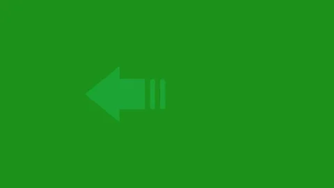 Animated green arrow icon moving left against solid green background, abstr.. Stock Footage 340001085