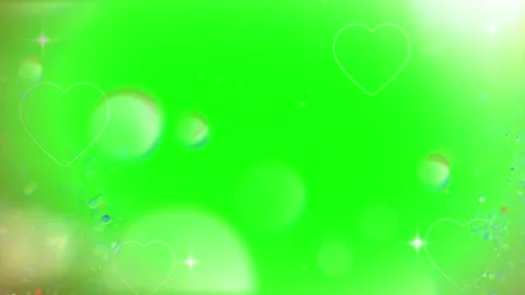 Animated green background with floating heart outlines Stock Footage 338179771
