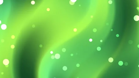 Animated green background with shimmering particles and flowing shapes, per.. Stock Footage 312042717