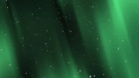Animated green black gradient background aurora borealis lights up night sky Stock Footage 346380201