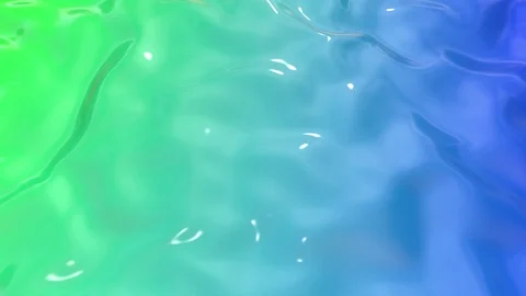 Animated green blue liquid gradient of paint as background in 4k. 3D wavy cloth Stock Footage 119989049