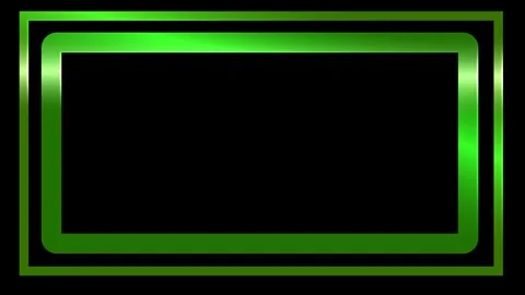 Animated-green-border-shiny-lense flare Stock Footage 249679174