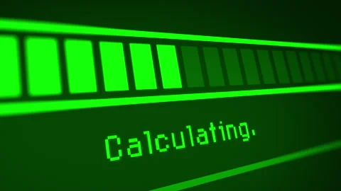 Animated Green Calculate Progress Bar Stock Footage 245291064