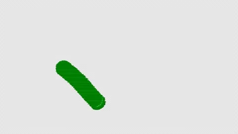 Animated green check mark icon drawn on white background Video stock 327631603